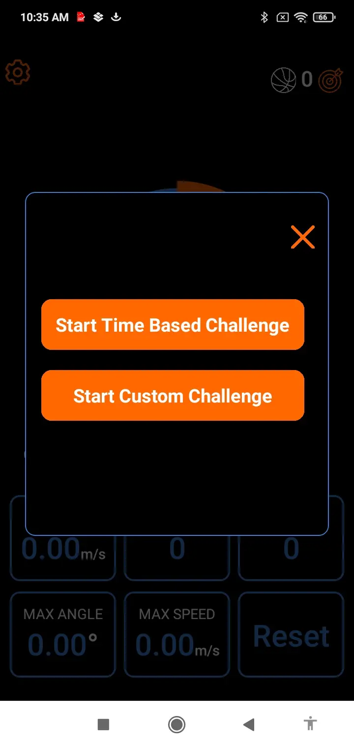 Companion app challenge mode screens with time-based and custom goals