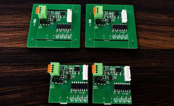 Batch of custom ESP32-S3 smart curtain automation controllers in production at DigitalMonk